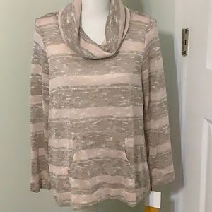 ❤️RUBY RD. PL l/s cowl neck sweater